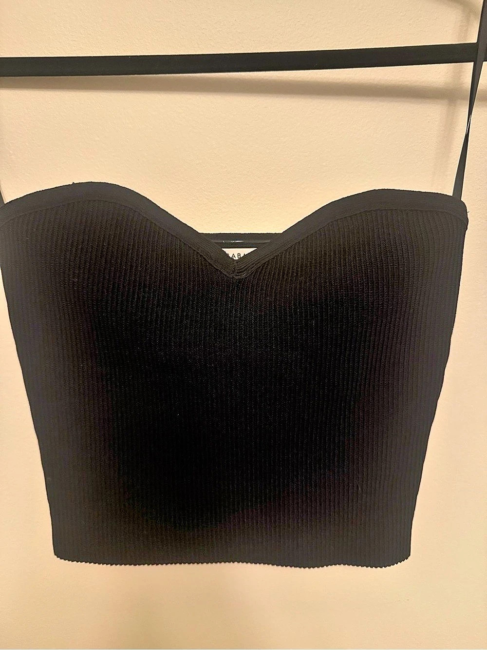 Babaton Sculpt Knit Sweetheart Tube Top Black Medium